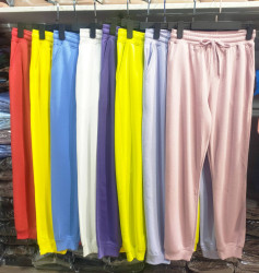 Спортивные штаны женские (розовый) оптом 72501463 03-9