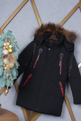 Куртки зимние подростковые (черный) оптом Китай 12058369 А-939-70