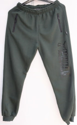 Спортивные штаны мужские на флисе (khaki) оптом 78619435 05-21