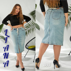 Юбки джинсовые женские ПОЛУБАТАЛ оптом Liana 53612980 395-19