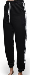 Спортивные штаны женские (черный) оптом 47960152 03-18