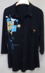 Рубашки женские GERTIE (черный) оптом 62015734 6083-16