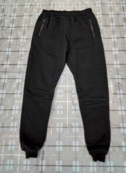Спортивные штаны мужские БАТАЛ на флисе (черный) оптом Турция 35904861 03-3