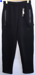 Спортивные штаны мужские на флисе (dark blue) оптом 97431862 111-10