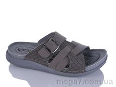 Шлепки, Oscar оптом 01-18 сірий к.