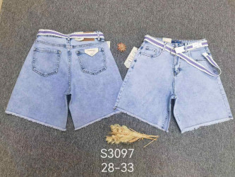 Шорты джинсовые женские ПОЛУБАТАЛ оптом 28904736 S3097-2