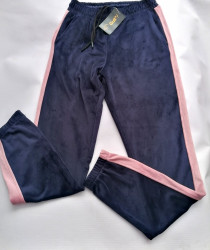Спортивні штани жіночі БАТАЛ (темно-синій) оптом