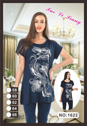 Ночные пижамы женские БАТАЛ оптом XUE LI XIANG 90574381 1622-3