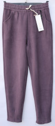 Спортивные штаны женские БАТАЛ на меху оптом 18409637 B670-39
