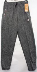 Спортивные штаны мужские на флисе (gray) оптом 86927031 B54-10