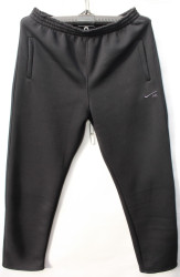 Спортивные штаны мужские БАТАЛ на флисе (серый) оптом 65140238 08-57