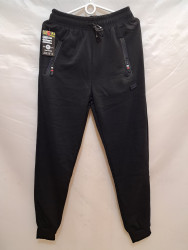 Спортивные штаны мужские на флисе (black) оптом 39248056 2235-39