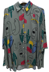 Рубашки женские БАТАЛ оптом 68240971 26745-47