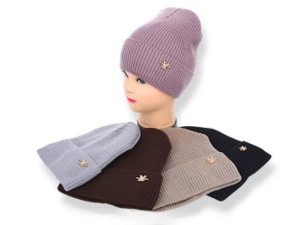 Шапки женские на флисе оптом 53029816 457-6