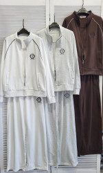 Спортивные костюмы женские (3-ка) (белый) оптом 83120467 2802-53