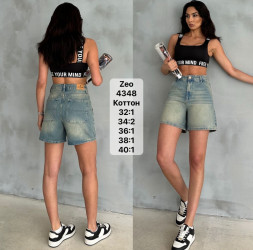 Шорты джинсовые женские ZEO BASIC оптом 93582641 4348-33