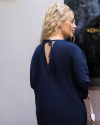 Сукні жіночі БАТАЛ (dark blue) оптом