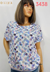 Футболки женские БАТАЛ оптом 07816254 3438-1