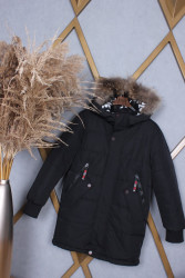 Куртки двусторонние зимние подростковые (черный) оптом Китай 09765438 740-22