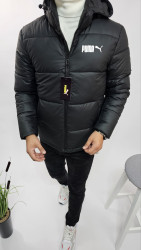 Куртки зимние мужские на флисе (черный) оптом Китай 52439078 03-32