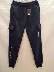 Спортивные штаны мужские на флисе (dark blue) оптом 09385246 2092-21