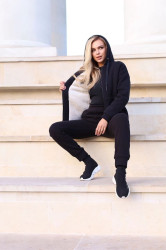 Спортивні кофти жіночі на хутрі (чорний) оптом Туреччина