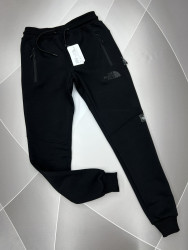 Спортивные штаны мужские на флисе (black) оптом 76390841 01-1