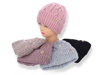 Шапки женские на флисе оптом 83496210 457-12