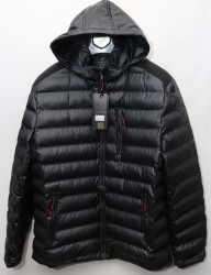 Куртки кожзам мужские FUDIAO БАТАЛ (black) оптом 43891572 D-5917-90