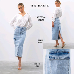 Юбки джинсовые женские ITS BASIC оптом 06189527 2753-4-19