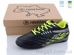 Футбольная обувь, Restime оптом DM023007-1 black-lime