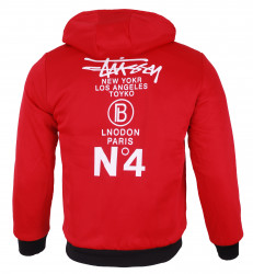 Куртки двусторонние мужские HXS (black-red) оптом 46738102 9984-125