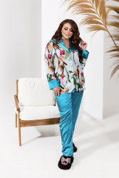Ночные пижамы женские БАТАЛ оптом 78064519 03-6