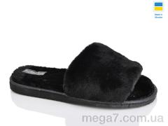 Тапки, Lot Shoes оптом Кімнатні капці хутро чорний