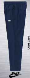 Спортивные штаны мужские БАТАЛ на флисе (темно синий) оптом 43785160 2200-14