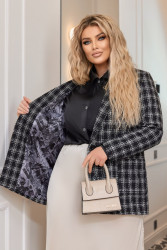 Піджаки жіночі БАТАЛ (чорний) оптом BELUZA