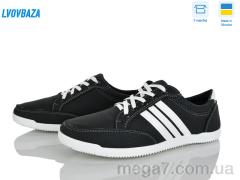 Кроссовки, Lvovbaza оптом B&R Л01 чорно-білий