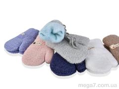 Варежки, RuBi оптом 2538 (12см) хутро mix