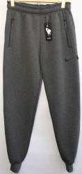 Спортивные штаны мужские на флисе (gray) оптом 72968531 222-5