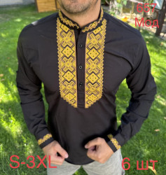 Рубашки мужские (черный) оптом 12780693 657-27