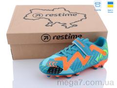Футбольная обувь, Restime оптом DD023112-2 cyan-orange