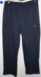 Спортивные штаны мужские БАТАЛ на флисе (dark blue) оптом 32468570 06-51