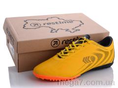Футбольная обувь, Restime оптом DM020215-1 yellow-black