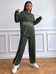 Спортивные костюмы женские БАТАЛ  (темно-зеленый) оптом LYOLIK 05927843 280-14