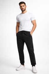 Спортивные штаны (чёрные) мужские оптом 94870315 663-66