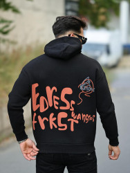 Худі чоловічі на флісі (black) оптом Туреччина