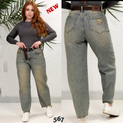 Джинсы БАГГИ ПОЛУБАТАЛ женские оптом 83210549 567-51