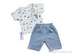 Костюм, Kids-modnik оптом 2610 комплект для малюків футболка-шорти сірий