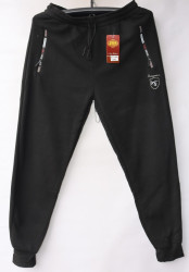 Спортивные штаны мужские на флисе (black) оптом 93752041 6119-8