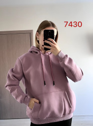 Худи женские ПОЛУБАТАЛ на флисе оптом 62518374 7430-56-73